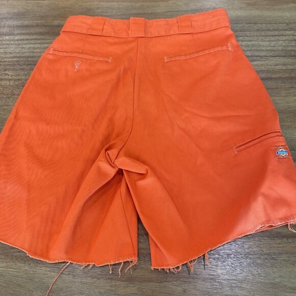Dickies Canvas Shorts Size 30 Orange Cut Off  Grunge Skateboarding Work - Picture 4 of 11